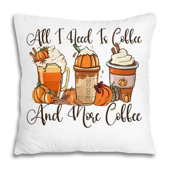 Fall Coffee Pumpkin Spice Funny Thanksgiving Coffee Lover Pillow - Thegiftio UK