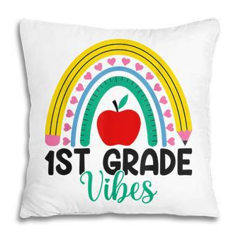 First Grade Vibes 1St Grade Rainbow Teacher Back To School Pillow - Thegiftio UK