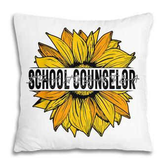 Funny School Counselor Boho Sunflower Back To School Gift Pillow - Thegiftio UK