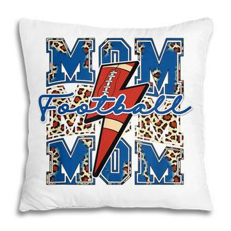 Game Day Football Mom Leopard Cheetah Print Mama Lightning Pillow - Thegiftio UK