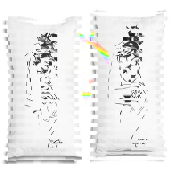 Gift Pride Lgbt Girl Power Pin Up Art Modern Rosie Pillow - Thegiftio UK