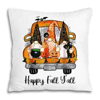 Gnome Witch Halloween Pumpkin Autumn Fall Happy Fall Yall  Pillow