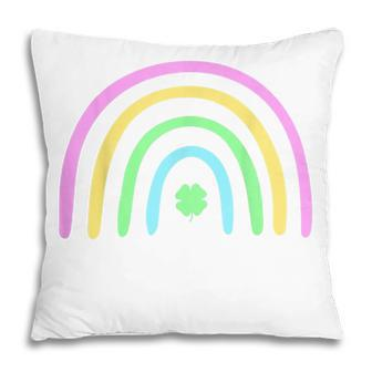 Green Four Leaf Clover Rainbow St Patricks Day Pillow - Thegiftio UK