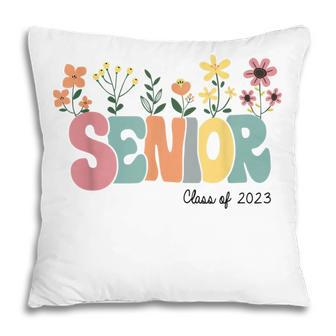 Groovy Graduation Flowers - Senior Class Of 2023 Graduate 23 Pillow - Thegiftio UK