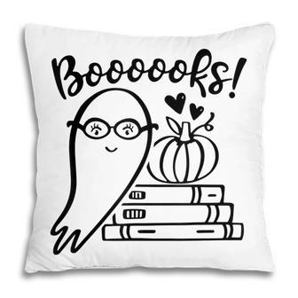 Halloween Booooks Funny Ghost Reading Books Kids Girls Boys Pillow - Thegiftio UK