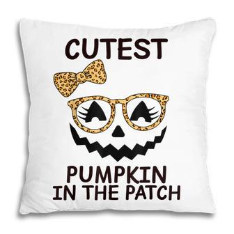Halloween Cutest Pumpkin In The Patch Girl Halloween Pumpkin Pillow | Seseable UK