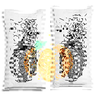 Halloween Pumpkin Music Symbols Music Teacher Halloween V2 Pillow - Thegiftio