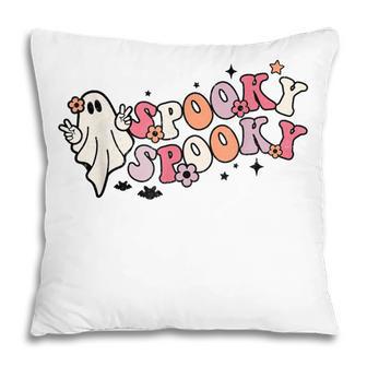 Halloween Retro Groovy Spooky Ghost Boo Funny Women Kids Pillow - Thegiftio UK