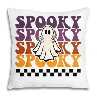 Halloween Retro Groovy Spooky Ghost Boo Funny Women Kids V3 Pillow - Thegiftio UK
