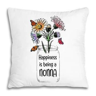 Happiness Is Being A Nonna Ever Women Floral Decor Nonna Pillow - Thegiftio UK