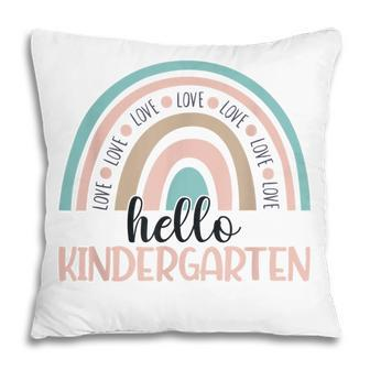 Hello Kindergarten Rainbow Teacher First Day Of School Pillow - Thegiftio UK