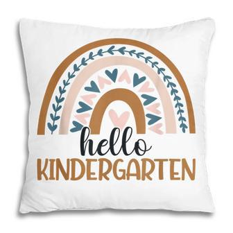 Hello Kindergarten Rainbow Teacher Student Back To School V2 Pillow - Thegiftio UK
