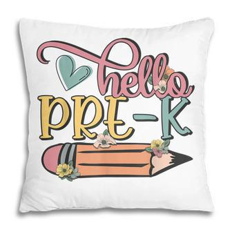Hello Prek Retro Pre K Teacher Toddler Girls Pillow - Thegiftio UK