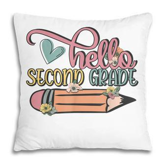 Hello Second 2Nd Grade Teacher First Day Of School Boys Girl Pillow - Thegiftio UK