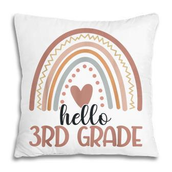 Hello Third Grade Rainbow Back To School 3Rd Grade Squad Pillow - Thegiftio UK