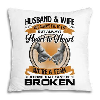 Husband And Wife Not Always Eye To Eye But Heart To Heart Pillow - Thegiftio UK