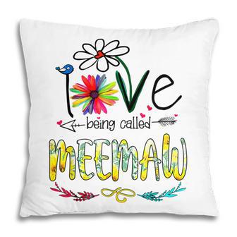 I Love Being Called Meemaw Sunflower Mothers Day Gift Pillow - Thegiftio UK