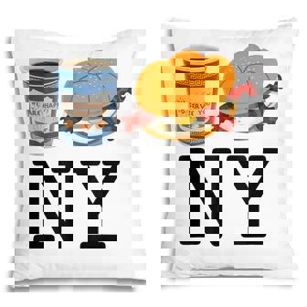 I Love Ny New York Bacon Egg And Cheese And Coffee Pillow - Thegiftio