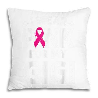 I Wear Pink For My Gigi Breast Cancer Awareness Butterfly Pillow - Thegiftio UK