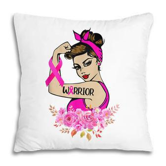 Im The Storm Strong Women Breast Cancer Warrior Pink Ribbon Pillow - Thegiftio UK