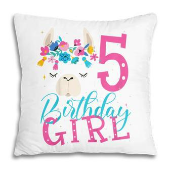 Kids 5 Year Old Gifts 5Th Birthday Girl Ns Funny Llama Pillow - Thegiftio UK