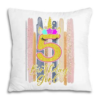 Kids 5 Year Old Gifts 5Th Birthday Girl Ns Unicorn Face Flower Pillow - Thegiftio UK