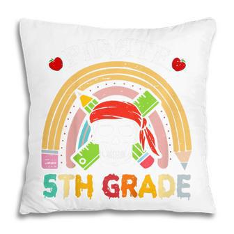 Kids 5Th Grade Pirate Teacher Funny Halloween Student Skull Boys Pillow - Thegiftio UK