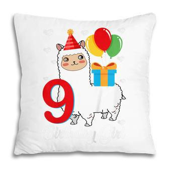 Kids 9 Year Old Gift 9Th Birthday Girl Ns Funny Llama Alpaca Pillow - Thegiftio UK