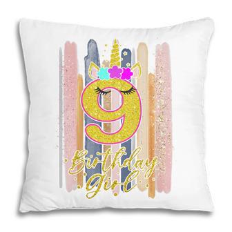 Kids 9 Year Old Gifts 9Th Birthday Girl Ns Unicorn Face Flower Pillow - Thegiftio UK