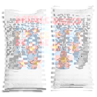 Kids Girls 10Th Birthday Double Digits Tenth Hippie Daisy Print Pillow - Thegiftio