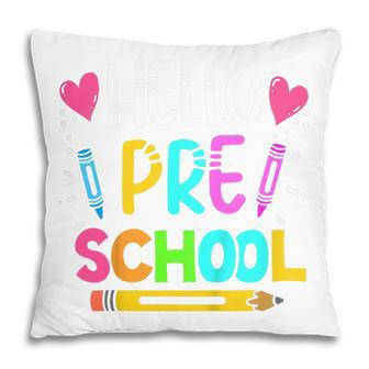 Kids Hello Preschool Retro Cute Teacher Toddler Girls Pillow - Thegiftio UK