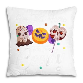 Kids Im Just Here For The Candy Halloween Cute Lollipop Sweets Pillow - Thegiftio UK