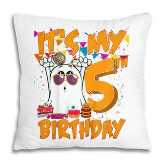 Kids Its My 5Th Birthday Ghost Pumpkin Halloween Costume Pillow - Thegiftio UK