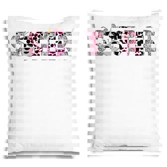 Kids Sister Of The Birthday For Girl Cow Farm Birthday Cow Girls Pillow - Thegiftio