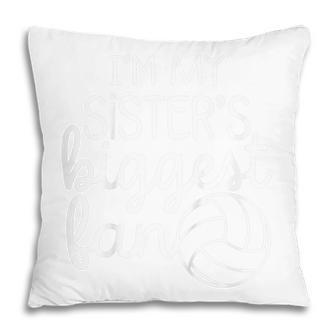 Kids Volleyball Big Sisters Biggest Fan For Toddler Boys Girls Pillow - Thegiftio UK