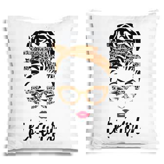 Leo Girl Messy Bun Leopard Bandana July Zodiac Sign Birthday V2 Pillow - Thegiftio