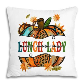 Leopard Pumpkin Fall Autumn Thanksgiving Lunch Lady Women Pillow - Thegiftio UK