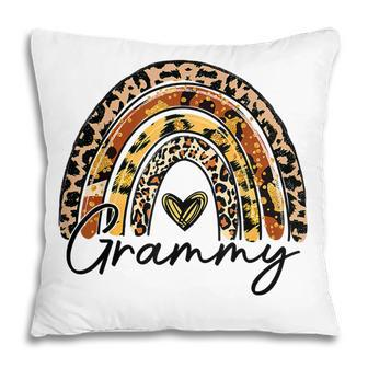Leopard Rainbow Blessed Grammy Funny Grammy Mothers Day Pillow - Thegiftio UK