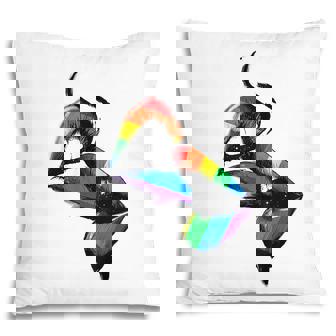 Lesbian Lips Kissing Rainbow Flag Gay Pride Lgbt Pillow - Thegiftio UK