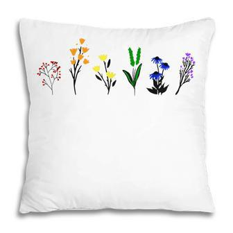 Lgbtq Wildflowers Cute Rainbow Flowers Queer Gifts Gay Pride Pillow - Thegiftio UK