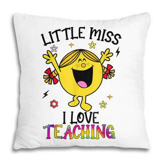 Little Miss I Love Teaching Halloween Toddlers Kids Girls V2 Pillow - Thegiftio UK
