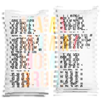 Mama Mommy Mom Bruh Mommy And Me Leopard Mothers Day Gifts Pillow - Thegiftio