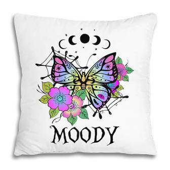Moody Beautiful Butterfly Spooky Flower Magical Halloween Pillow - Thegiftio UK