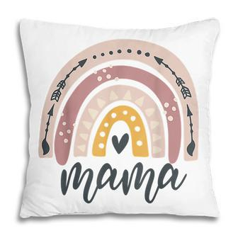 Mothers Day Boho Rainbow Mama Mom Mommy New Mom Pillow - Thegiftio UK