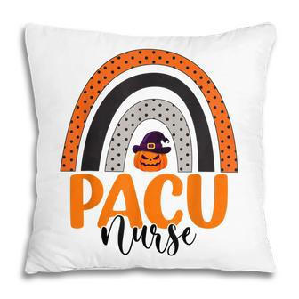 Pacu Nurse Nursing Scary Halloween Pumpkin Rainbow Pillow - Thegiftio UK