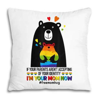 Parents Accepting Im Your Mom Now Bear Hug Lgbtq Gay Pride Pillow - Thegiftio UK