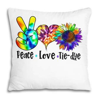 Peace Love Sunshine Sunflower Hippie Tie Dye Lover Men Women Pillow - Thegiftio UK