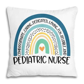 Pediatric Nurse Cute Rainbow Funny Pediatric Nurse Pillow - Thegiftio UK
