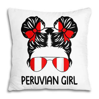 Peruvian Girl Messy Hair Peru Pride Patriotic Daughter Kids Pillow - Thegiftio UK