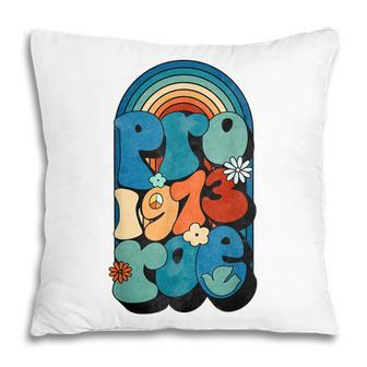 Pro Roe 1973 Pro Choice Womens Rights Retro Vintage Groovy Pillow | Seseable UK
